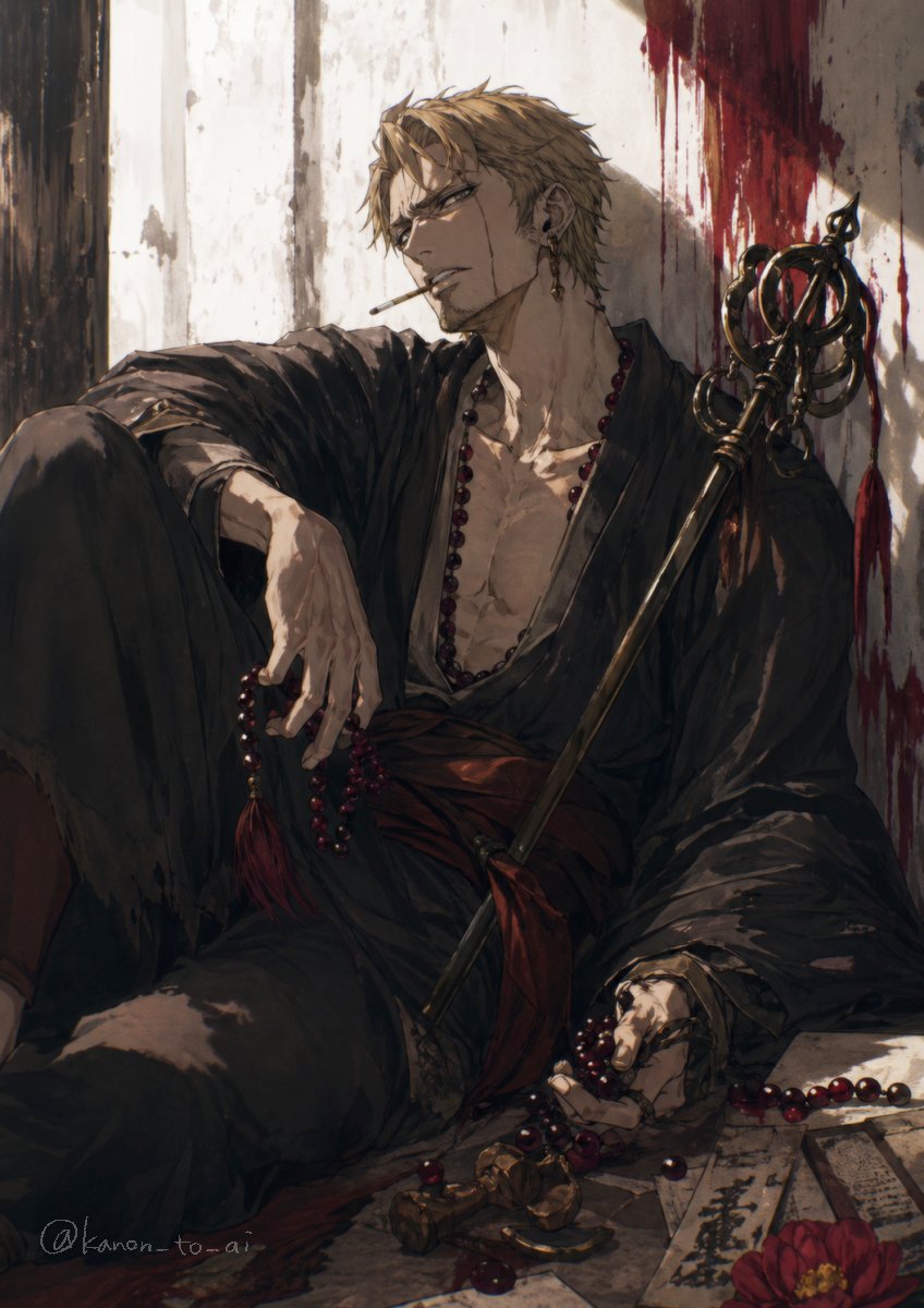 Dark Fantasy Wounded Monk Portrait — GPT Image 2 image prompt example