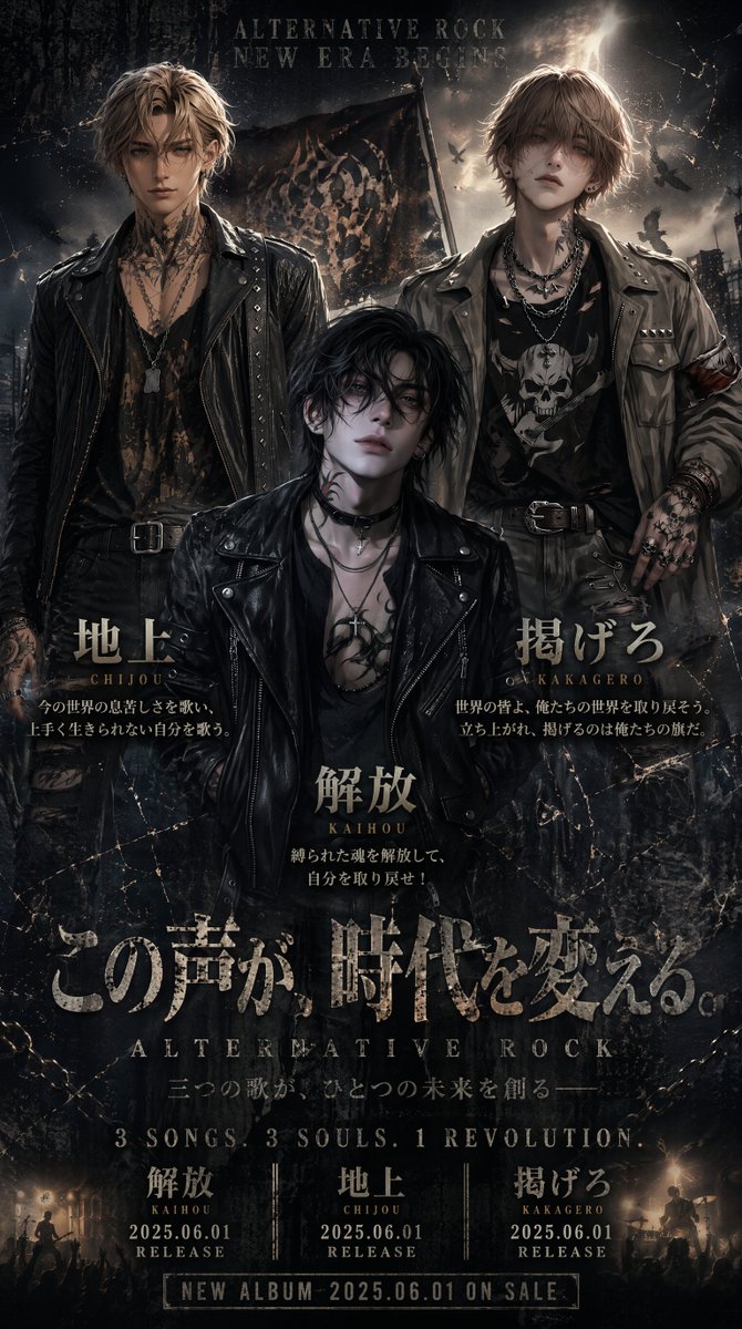 Dark Japanese Alt Rock Poster — GPT Image 2 image prompt example