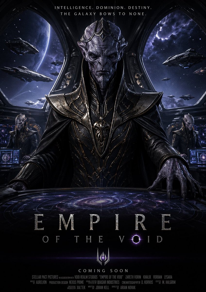 Dark Space Emperor Movie Poster — GPT Image 2 image prompt example