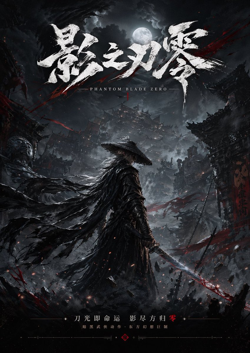 Dark Wuxia Game Poster — GPT Image 2 image prompt example