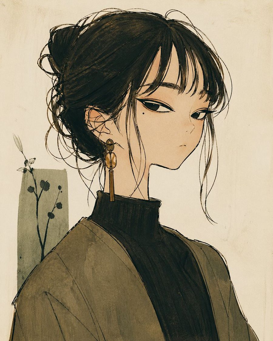 Deformed Stylized Female Portrait — GPT Image 2 image prompt example