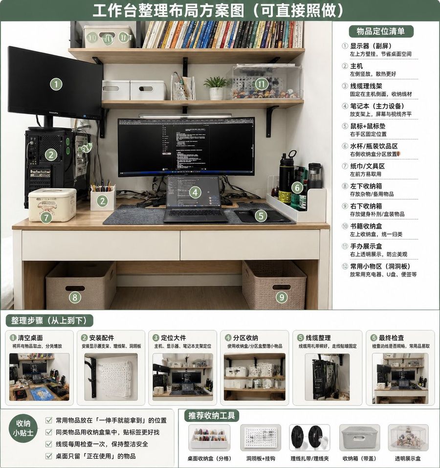 Desk Organization Layout — GPT Image 2 image prompt example