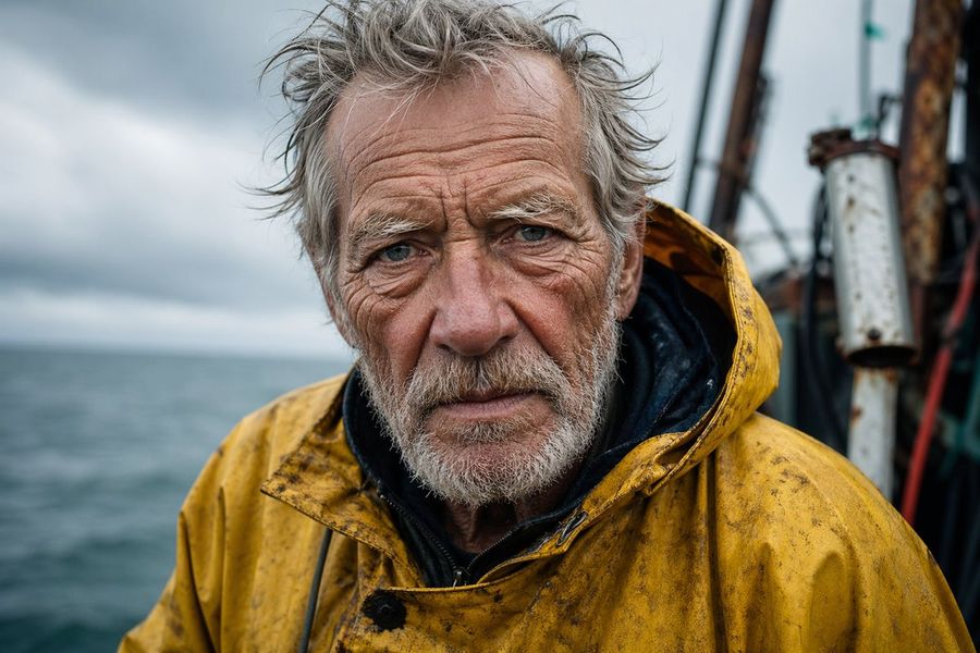 Detailed Elderly Fisherman Portrait — GPT Image 2 image prompt example
