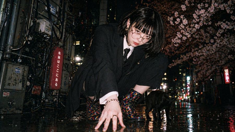 Disposable Flash Tokyo Night Portrait — GPT Image 2 image prompt example