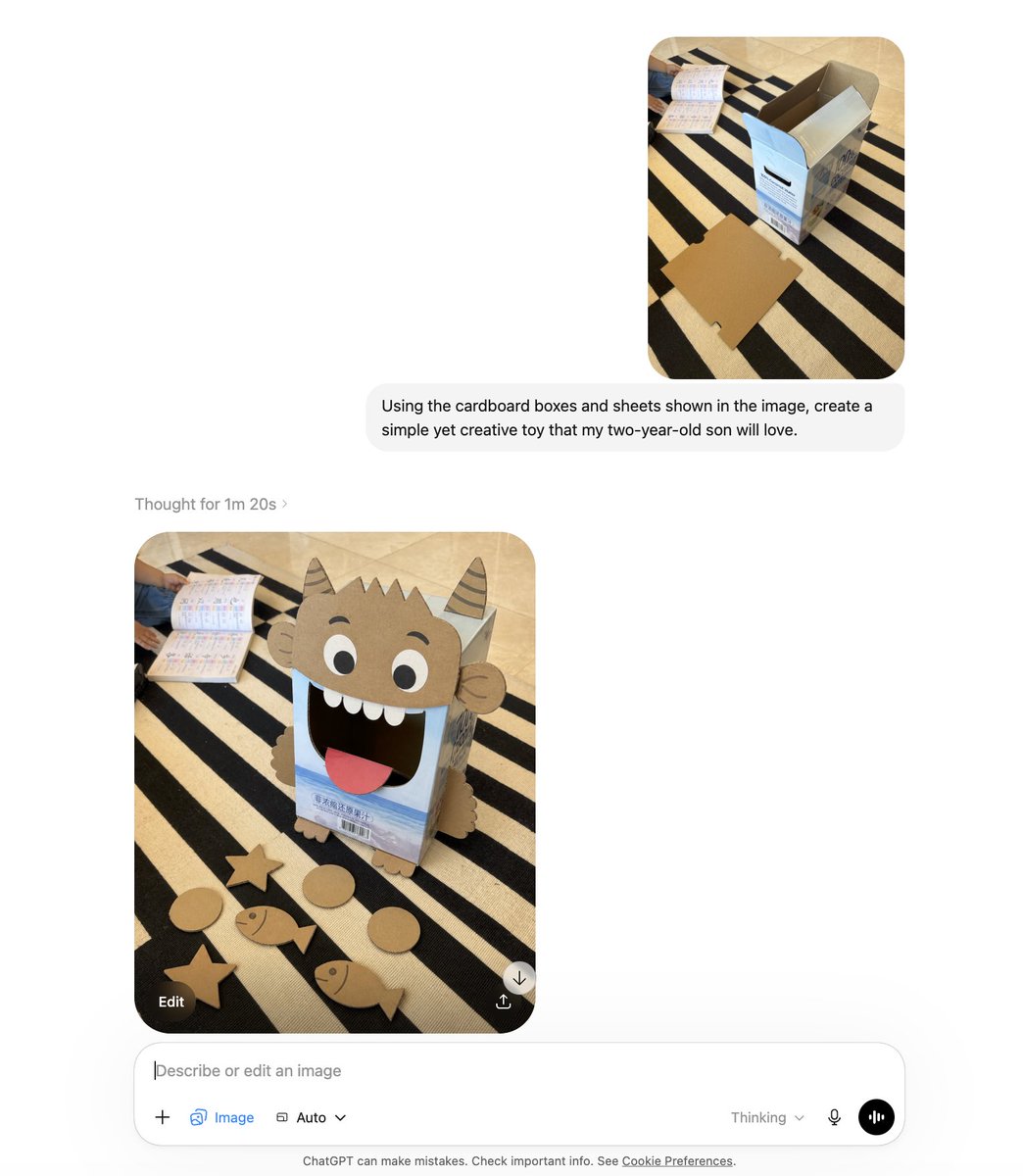 Diy Cardboard Toy Creation — GPT Image 2 image prompt example