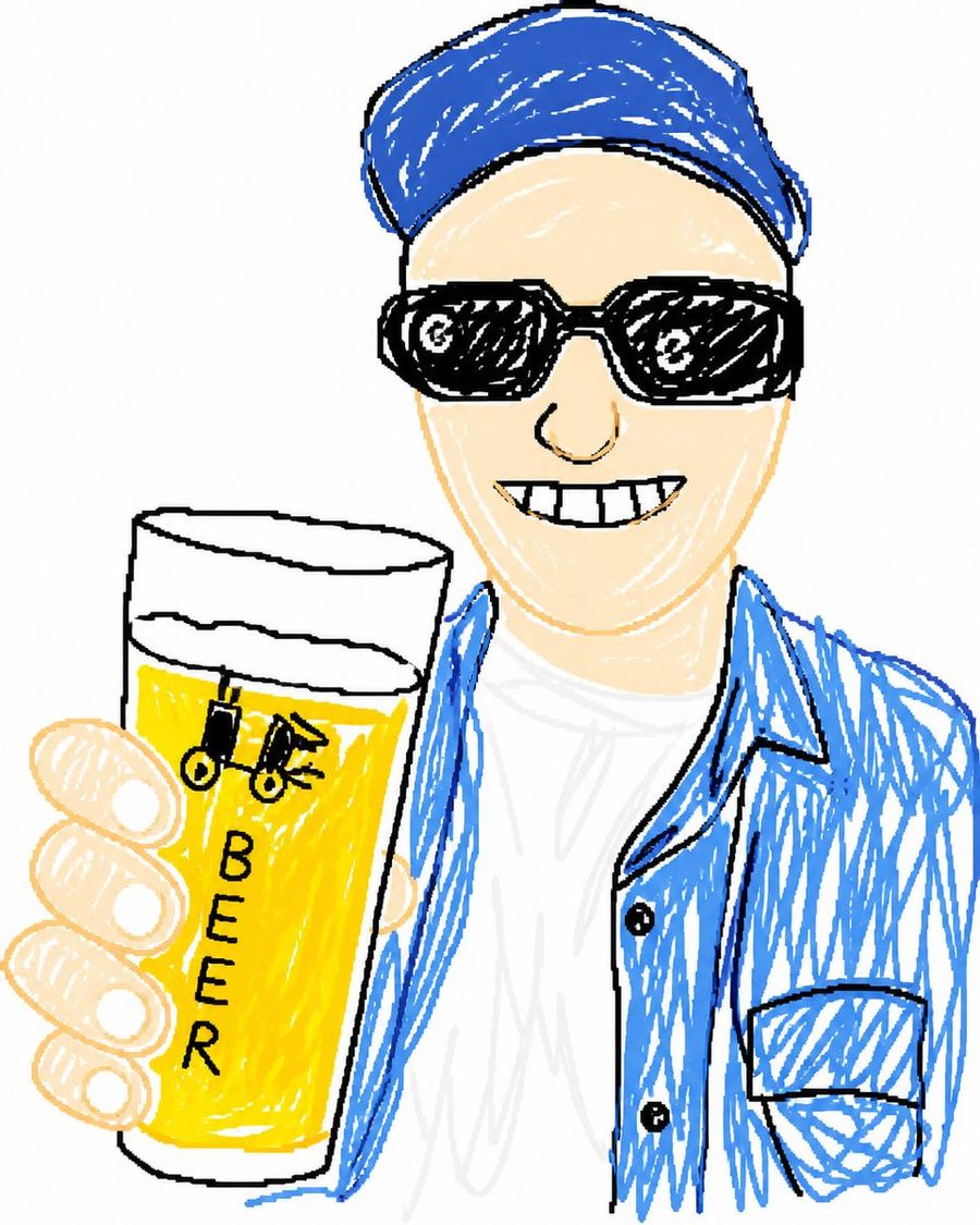 Doodle Beer Selfie — GPT Image 2 image prompt example