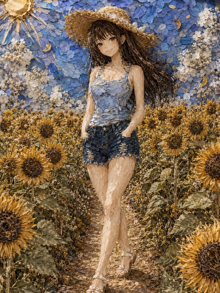 Dried Flower Sunflower Portrait — GPT Image 2 image prompt example