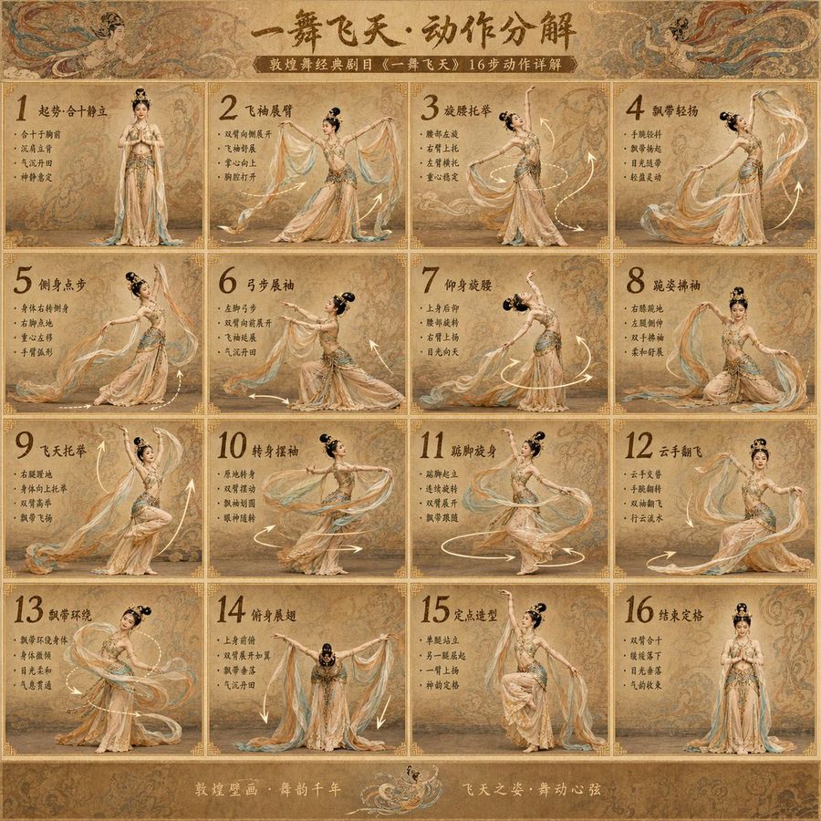 Dunhuang Dance Breakdown Poster — GPT Image 2 image prompt example