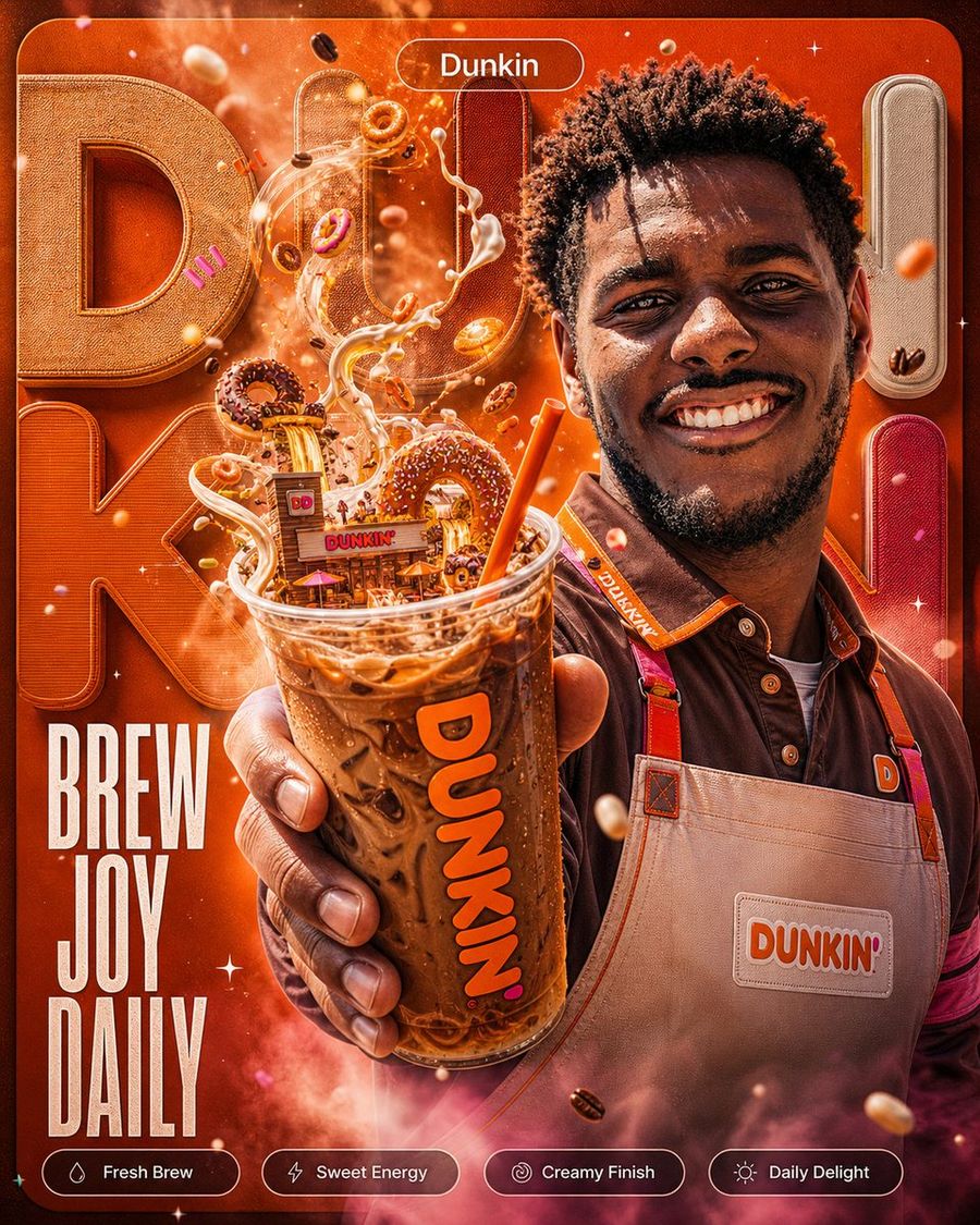 Dunkin Iced Coffee Ad — GPT Image 2 image prompt example
