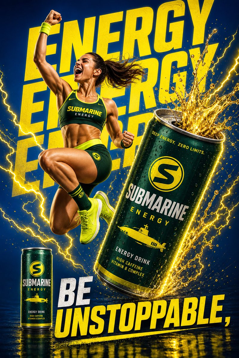 Dynamic Energy Drink Ad — GPT Image 2 image prompt example