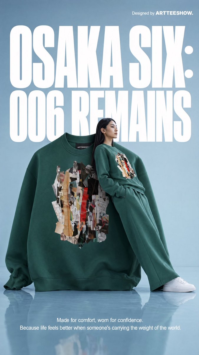Editorial Osaka Six Sweatshirt Ad — GPT Image 2 image prompt example