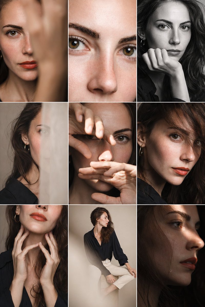 Editorial Portrait Photo Grid — GPT Image 2 image prompt example