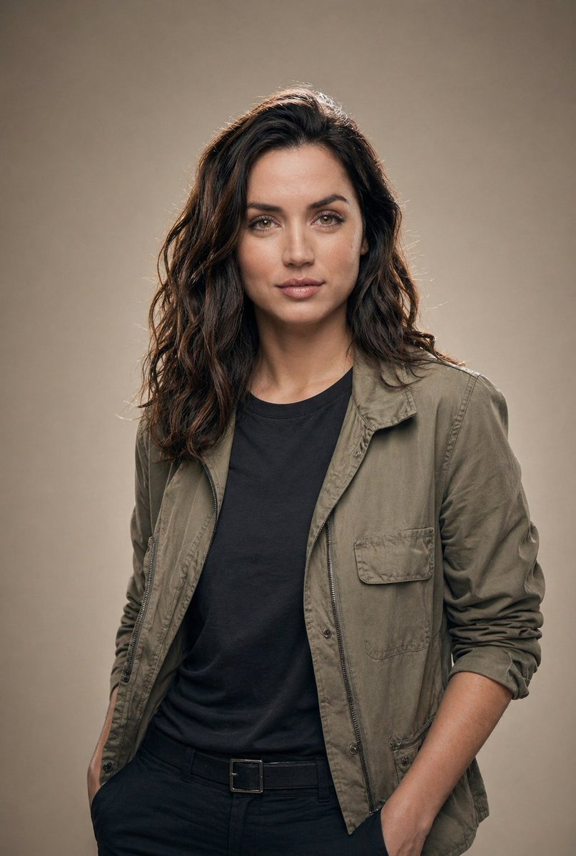 Editorial Studio Portrait In Olive Jacket — GPT Image 2 image prompt example
