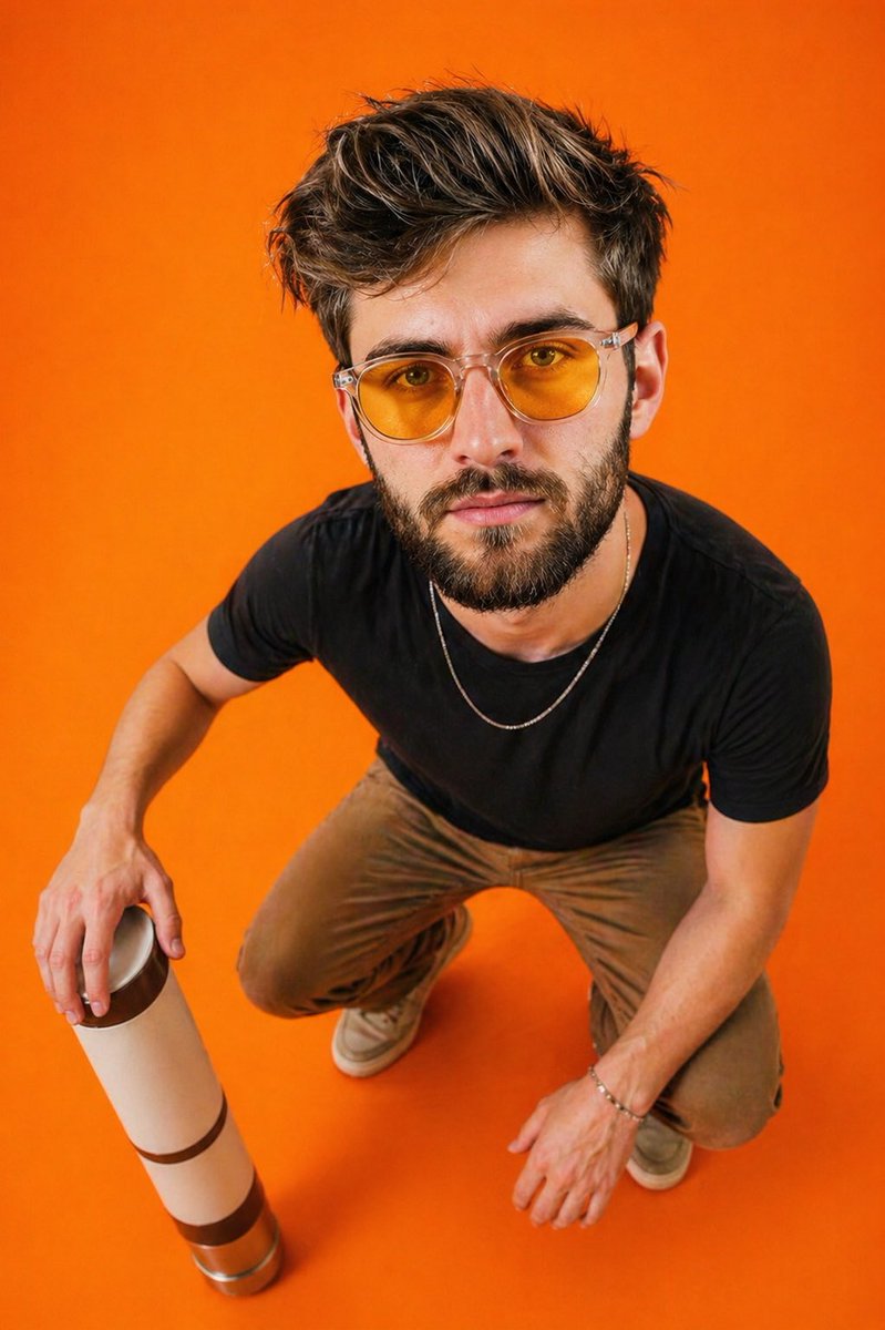 Editorial Top Down Fisheye Portrait — GPT Image 2 image prompt example