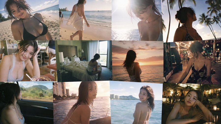 Emotional Hawaii Solo Travel Collage — GPT Image 2 image prompt example