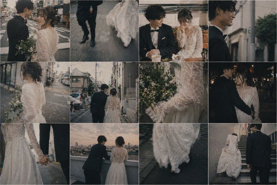 Emotional Japanese Wedding Photo Collage — GPT Image 2 image prompt example