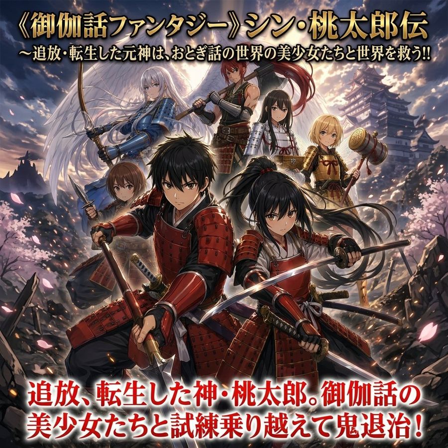 Epic Momotaro Fantasy Cover — GPT Image 2 image prompt example