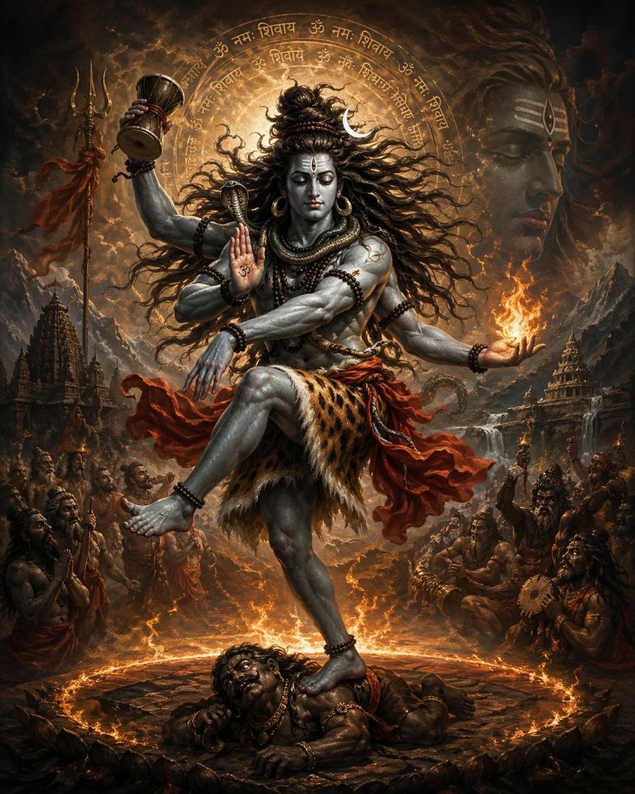 Epic Shiva Tandava Fire Dance — GPT Image 2 image prompt example