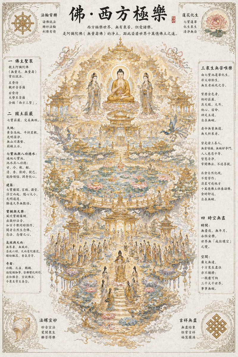 Ethereal Buddhist Pure Land Scene — GPT Image 2 image prompt example
