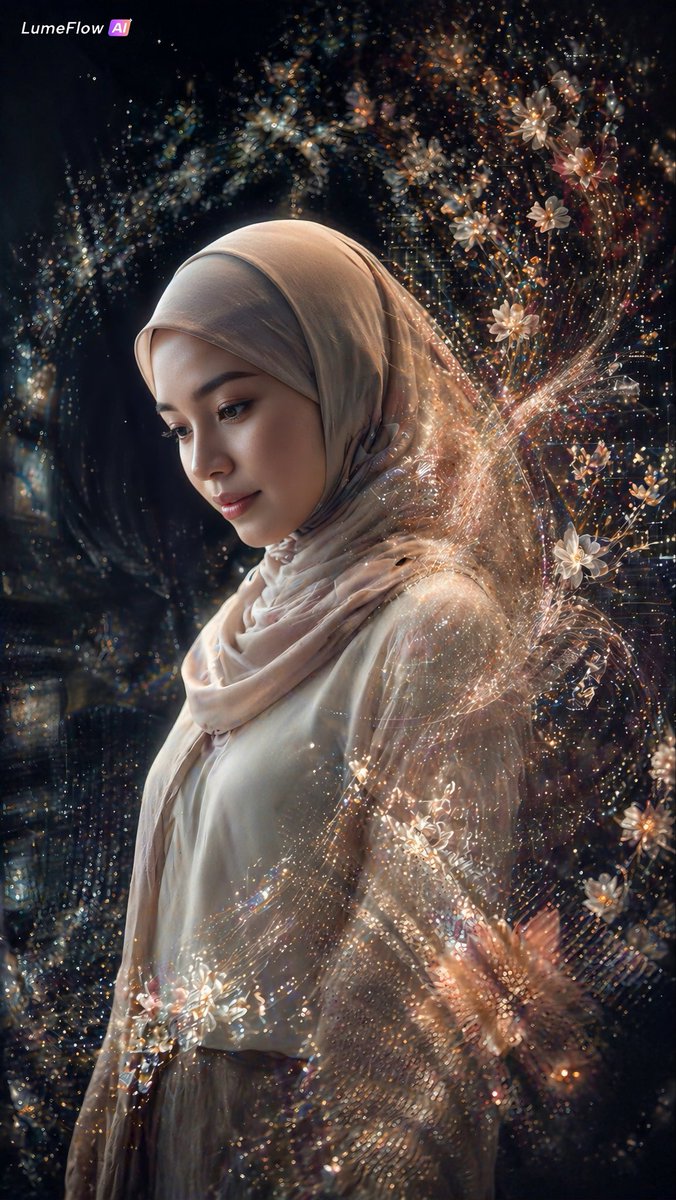 Ethereal Hijab Portrait In Golden Light — GPT Image 2 image prompt example