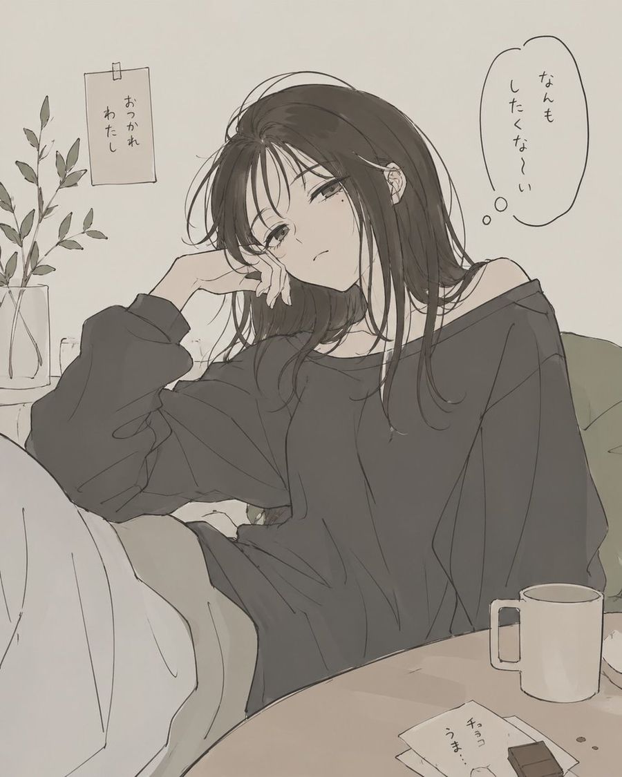 Exhausted Girl In A Quiet Room — GPT Image 2 image prompt example