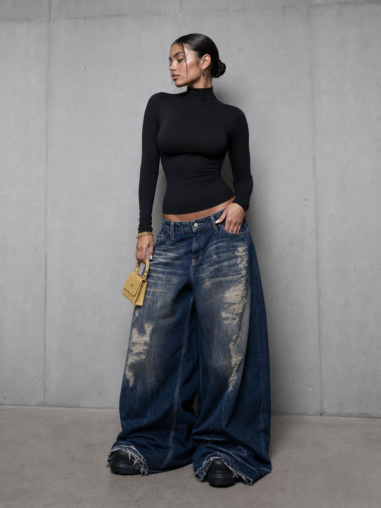 Extreme Baggy Jeans Fashion — GPT Image 2 image prompt example