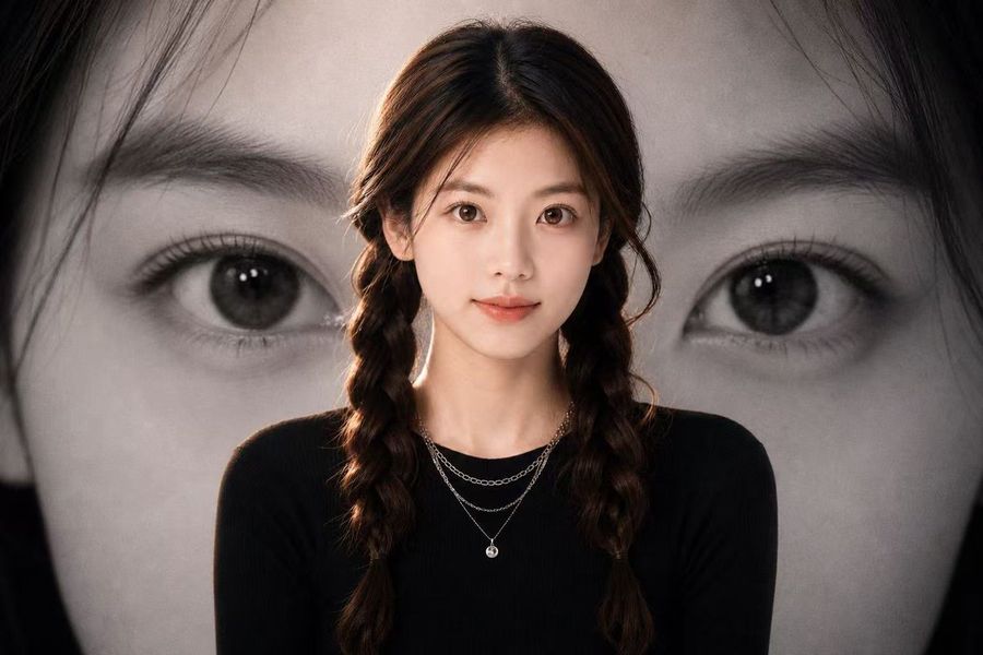 Eye Backdrop Portrait Poster — GPT Image 2 image prompt example