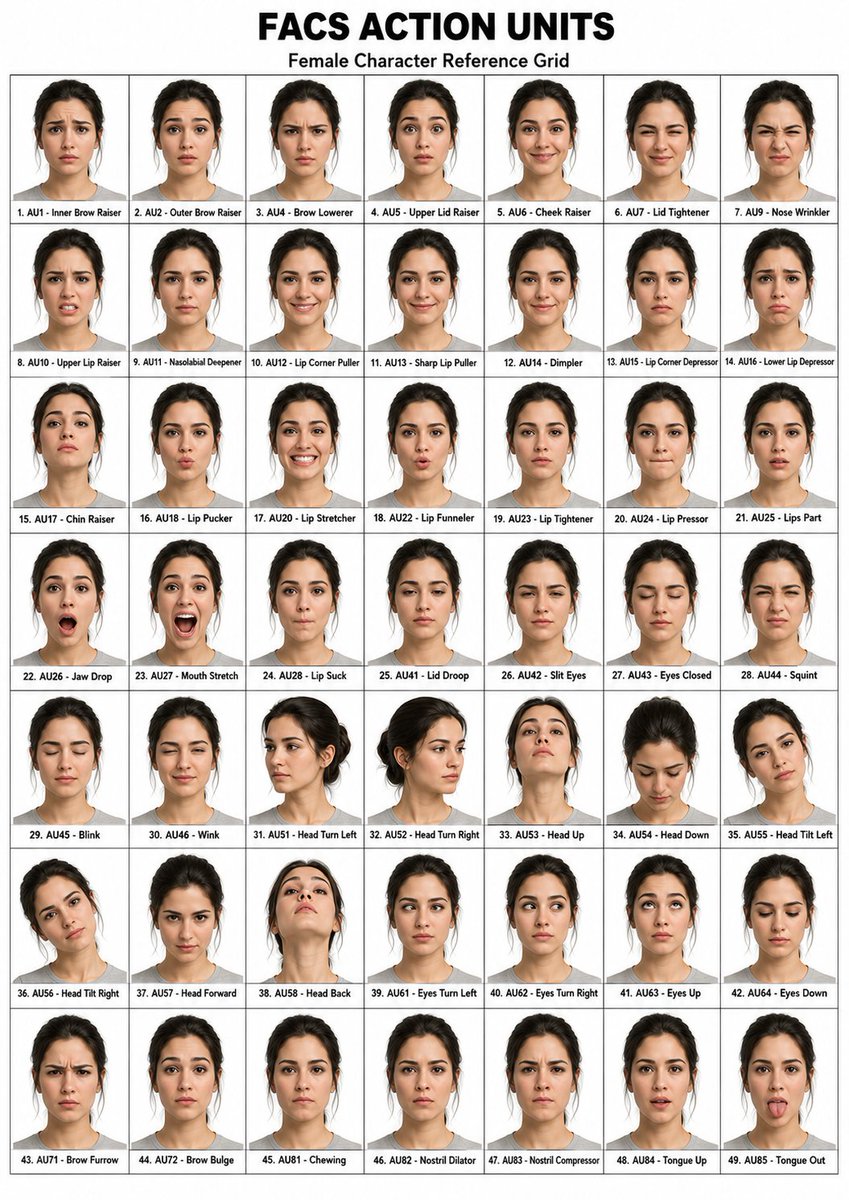 Facs Action Units Grid — GPT Image 2 image prompt example