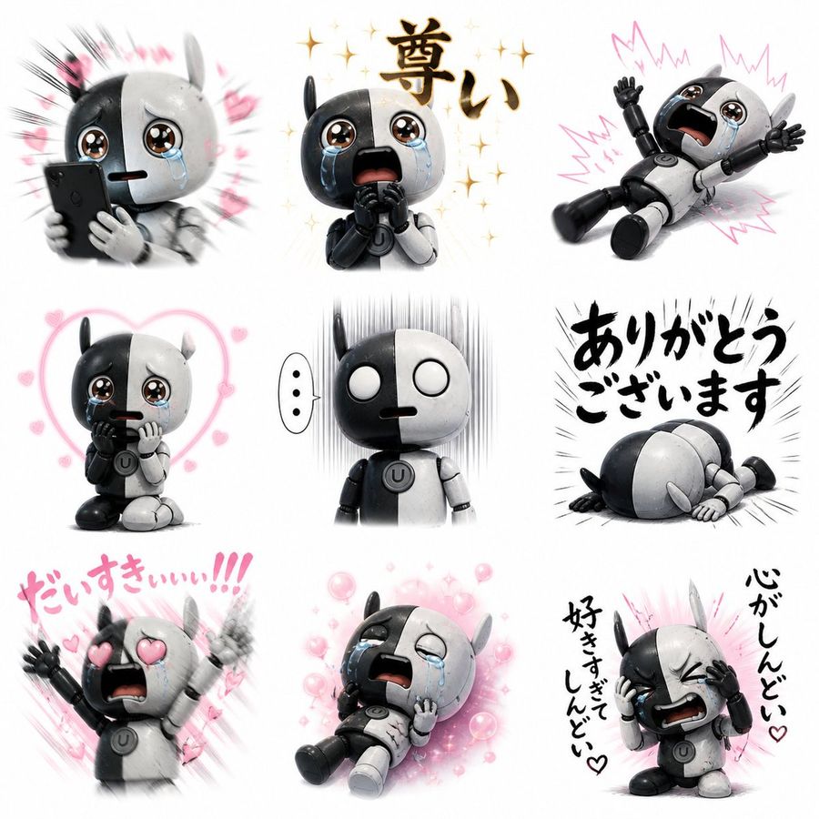 Fan Reaction Sticker Set — GPT Image 2 image prompt example
