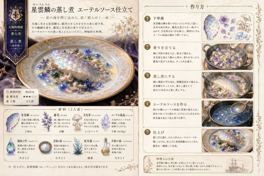 Fantasy Recipe Illustration — GPT Image 2 image prompt example