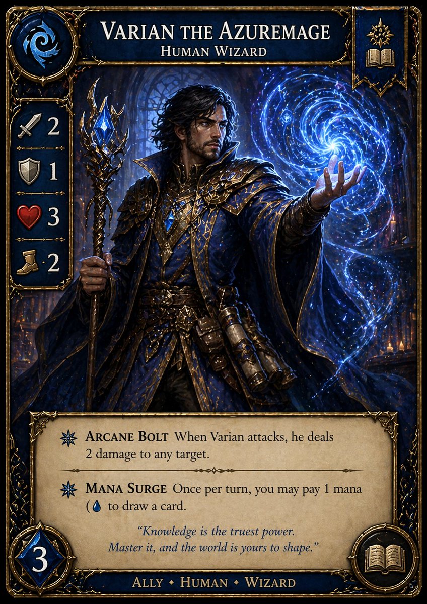 Fantasy Wizard Trading Card — GPT Image 2 image prompt example