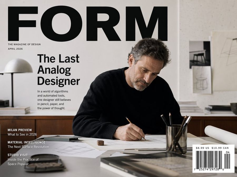 Fictional Design Magazine Cover — GPT Image 2 image prompt example