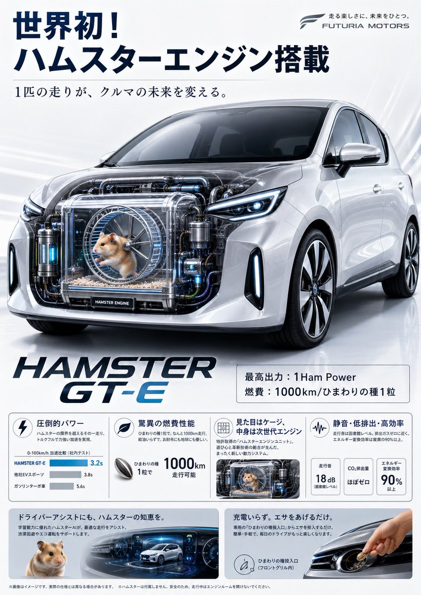 Fictional Hamster Engine Car Catalog — GPT Image 2 image prompt example