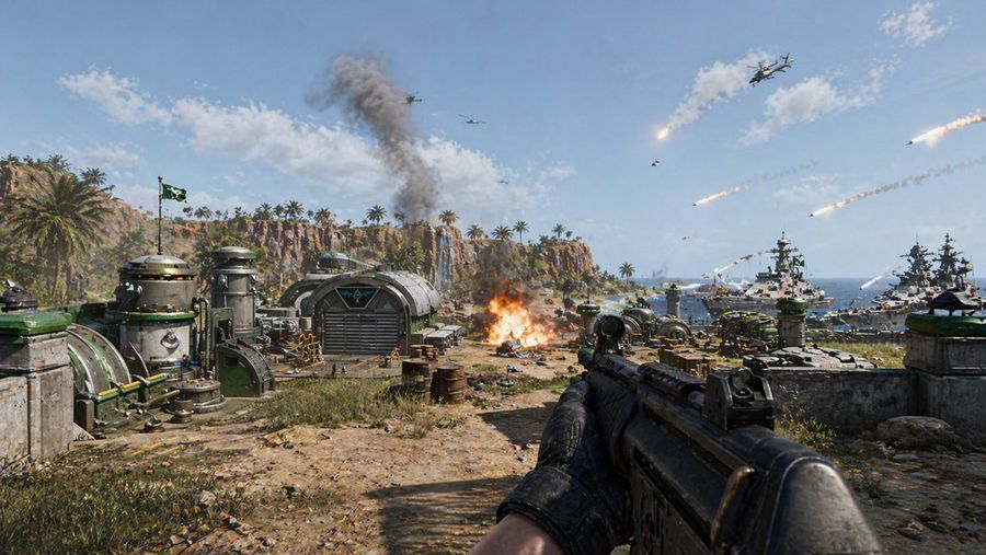 First Person Tropical Warzone — GPT Image 2 image prompt example