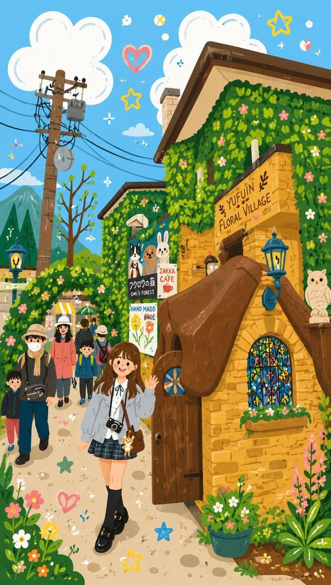 Folk Flat Illustration Doodle — GPT Image 2 image prompt example