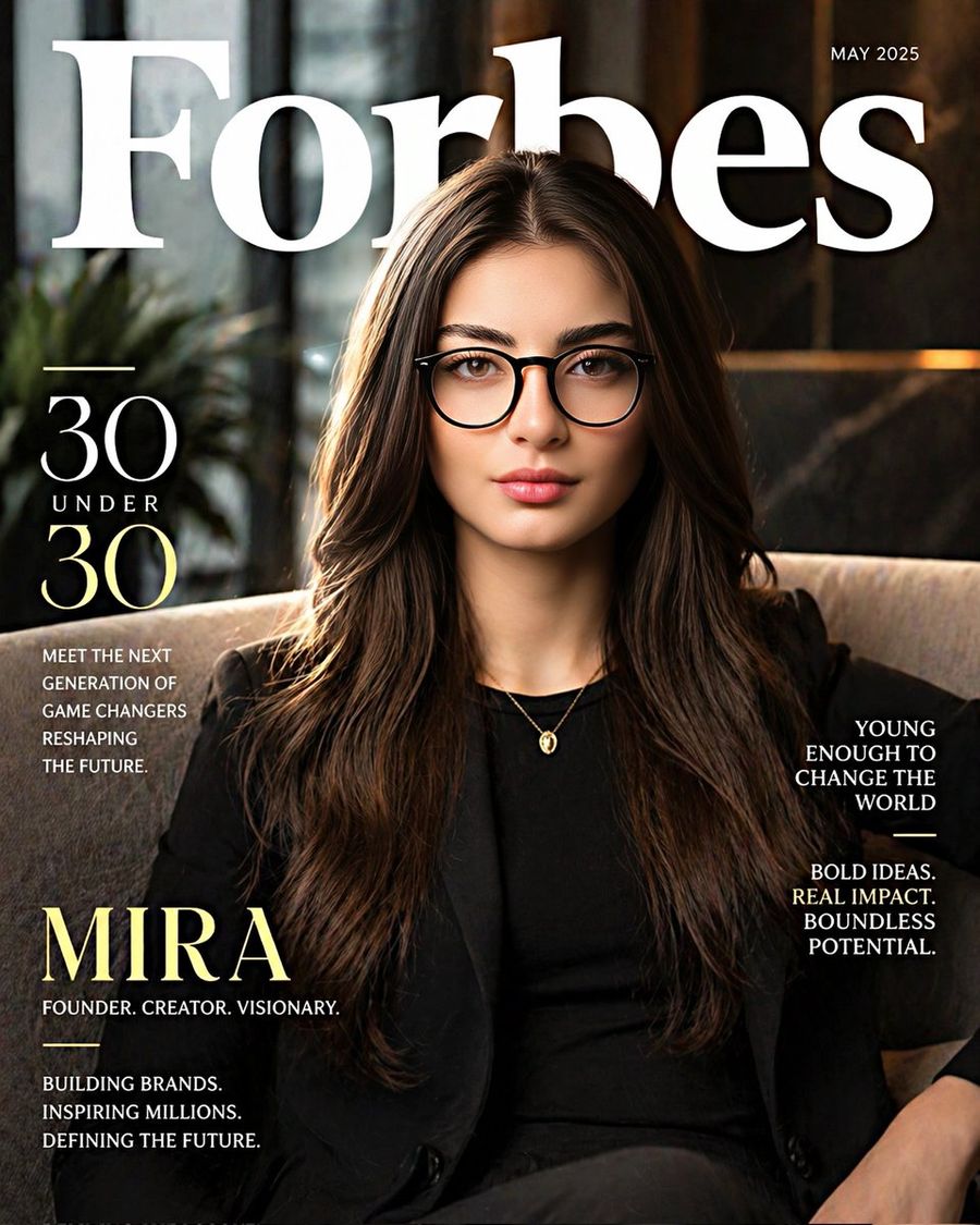 Forbes 30 Under 30 Magazine Style Portrait — GPT Image 2 image prompt example