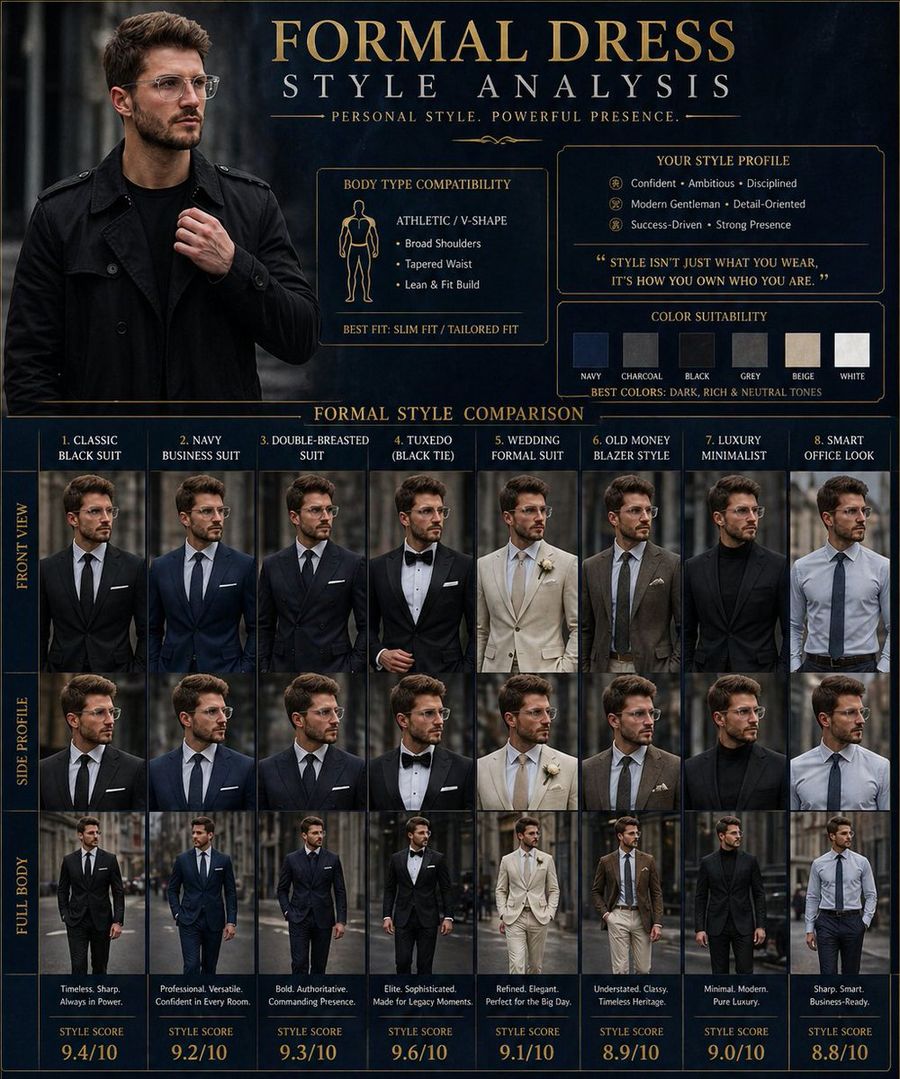 Formal Dress Style Analysis Poster — GPT Image 2 image prompt example