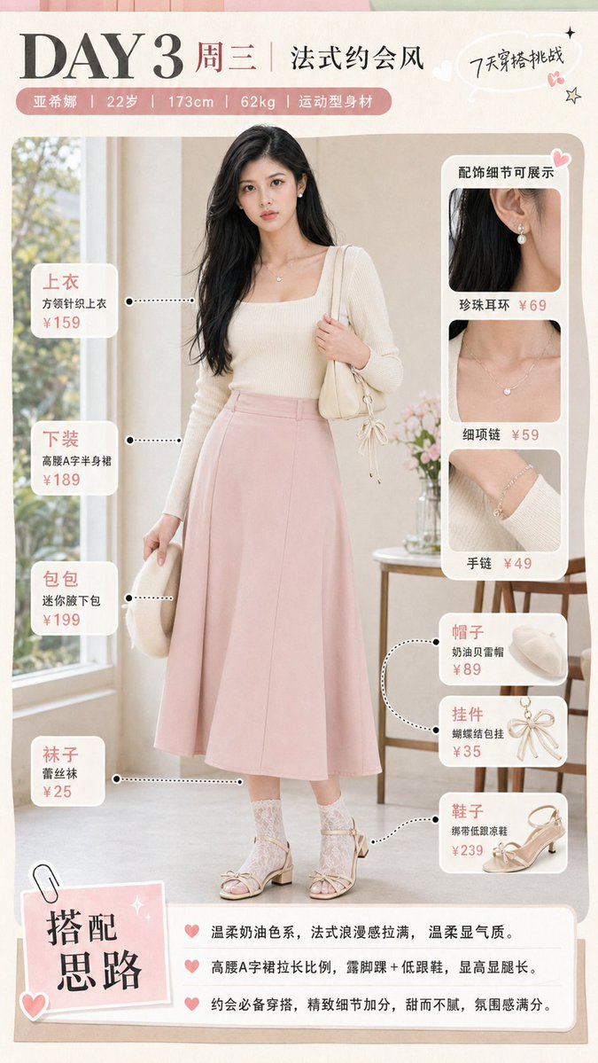 French Date Outfit Infographic — GPT Image 2 image prompt example