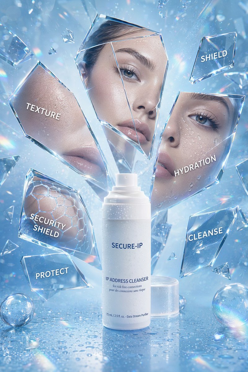 Futuristic Cyber Skincare Product Ad — GPT Image 2 image prompt example