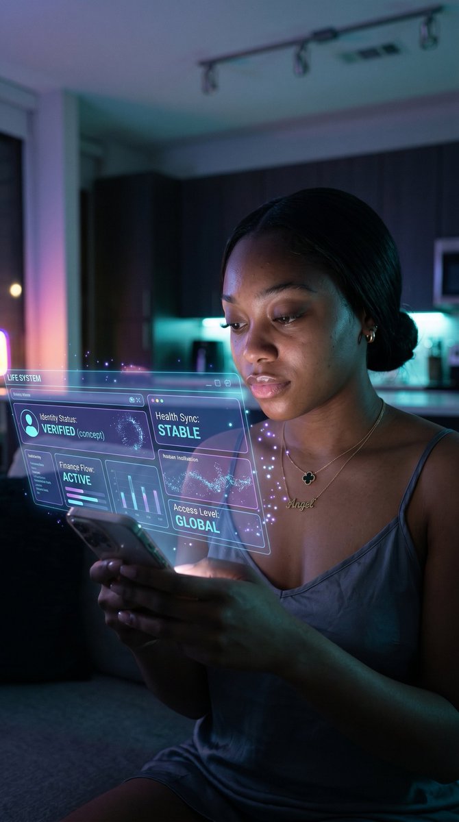 Futuristic Hologram Phone Portrait — GPT Image 2 image prompt example