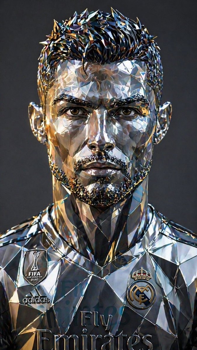 Futuristic Low Poly Metallic Portrait — GPT Image 2 image prompt example
