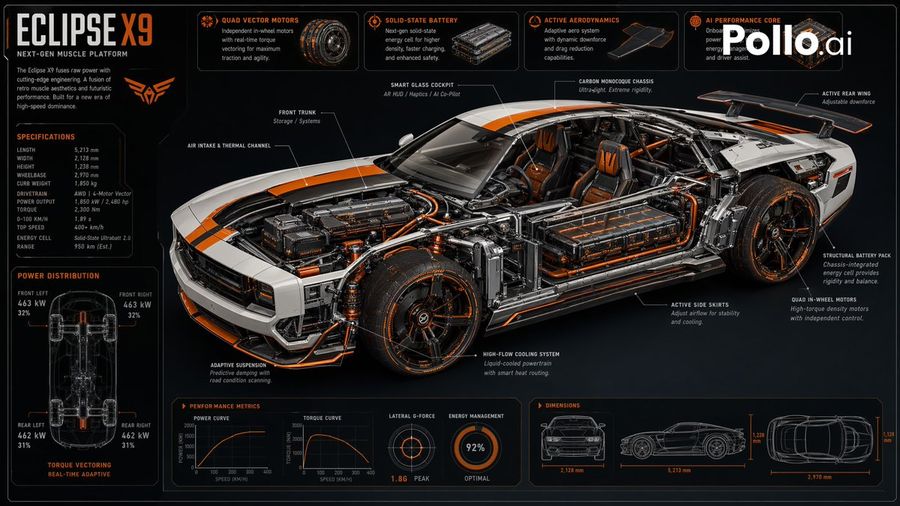 Futuristic Muscle Car Infographic — GPT Image 2 image prompt example