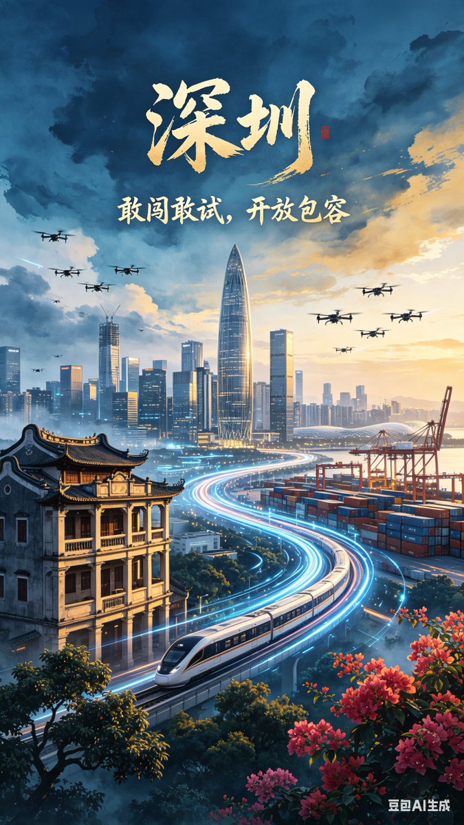 Futuristic Shenzhen City Poster — GPT Image 2 image prompt example
