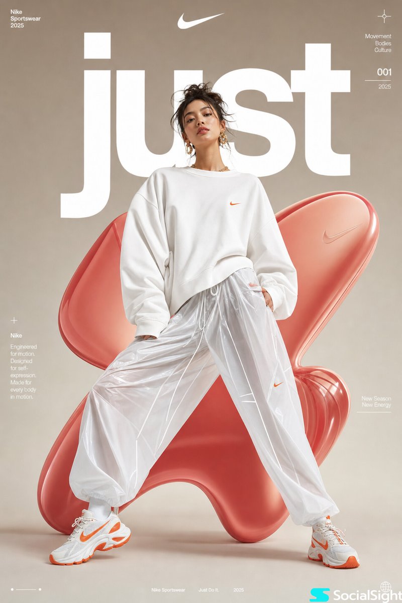Futuristic Sportswear Fashion Poster — GPT Image 2 image prompt example