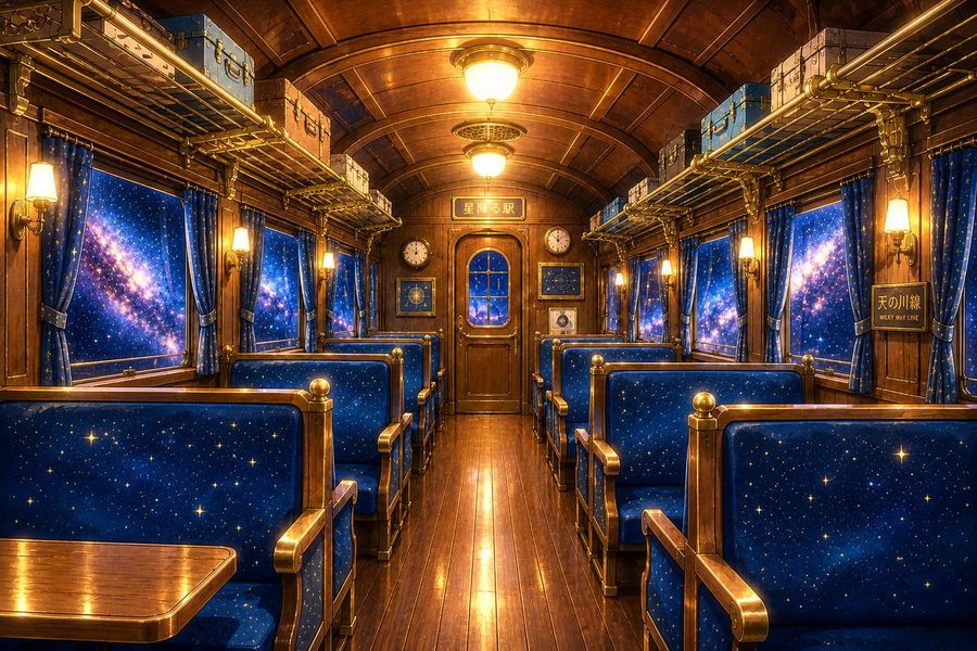 Galaxy Train Interior — GPT Image 2 image prompt example