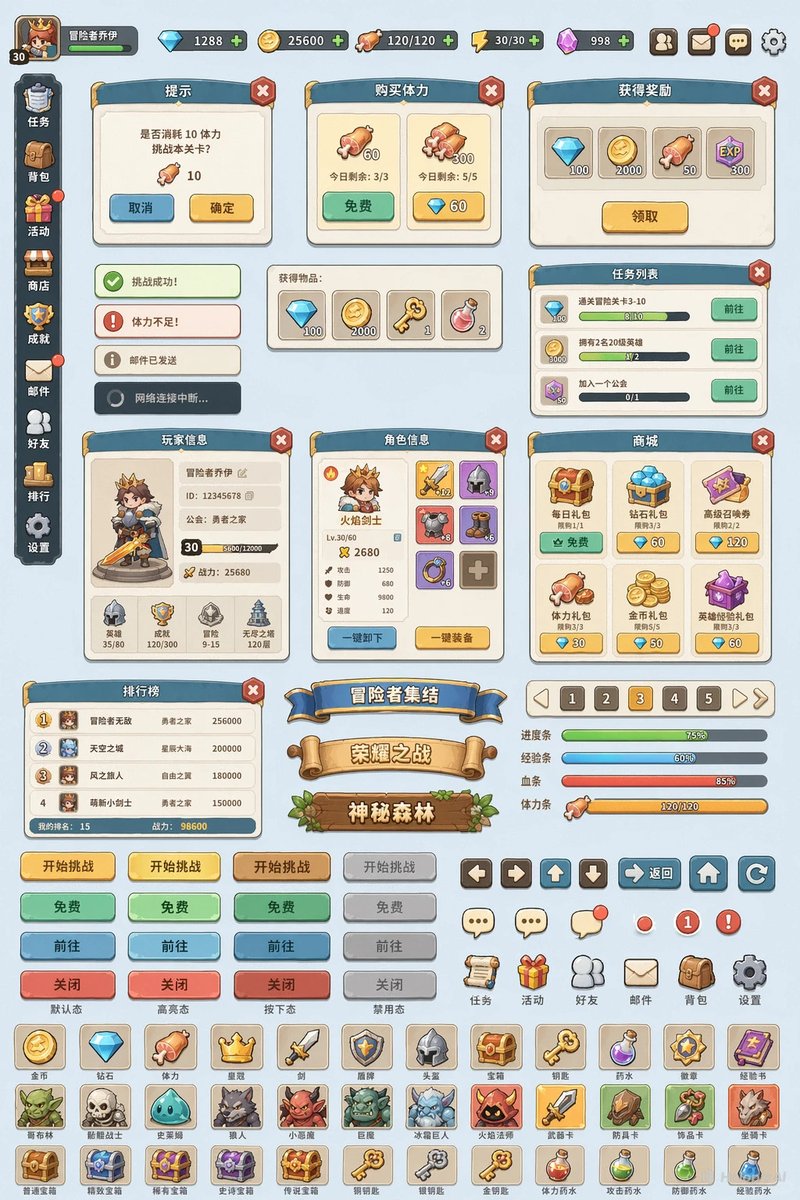 Game Ui Component Library Expansion — GPT Image 2 image prompt example