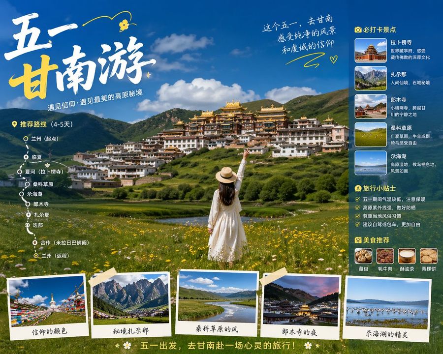 Gannan Golden Week Travel Poster — GPT Image 2 image prompt example