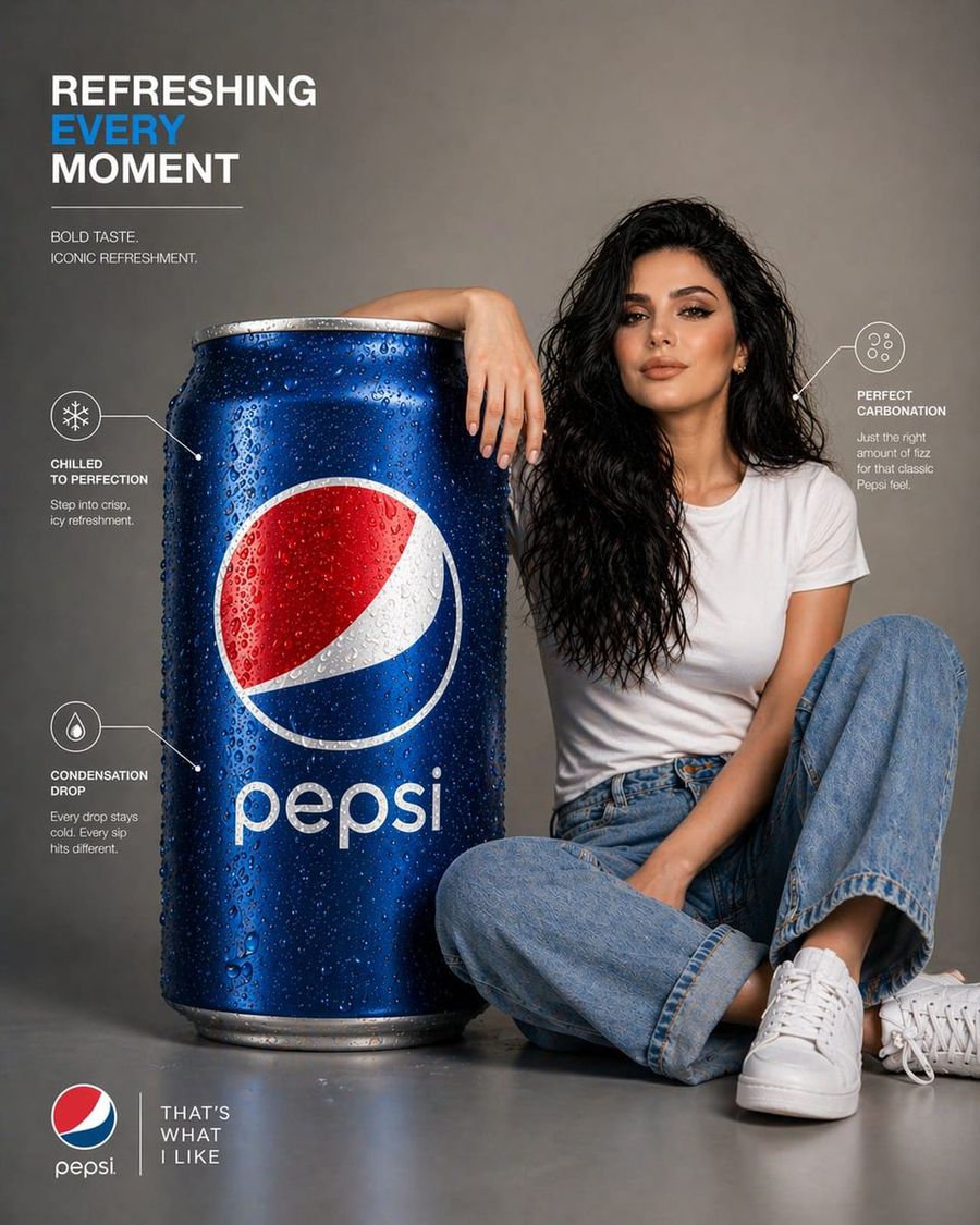Giant Pepsi Can Infographic — GPT Image 2 image prompt example