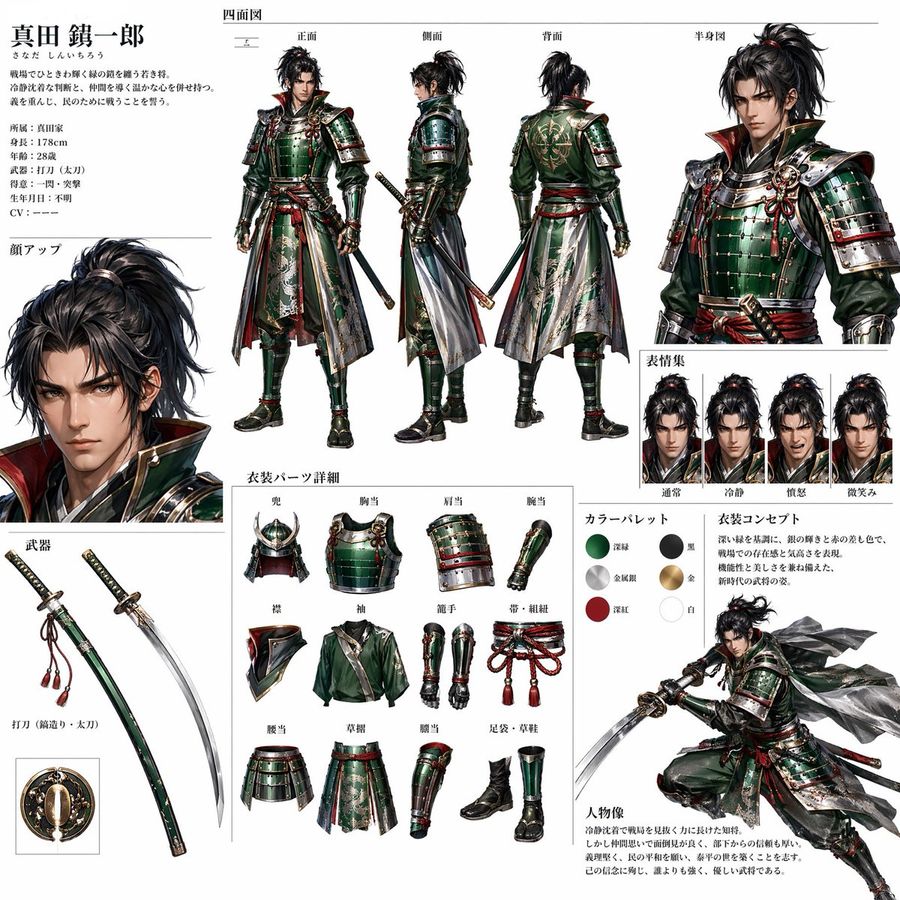 Ginger Ale Samurai Sheet — GPT Image 2 image prompt example