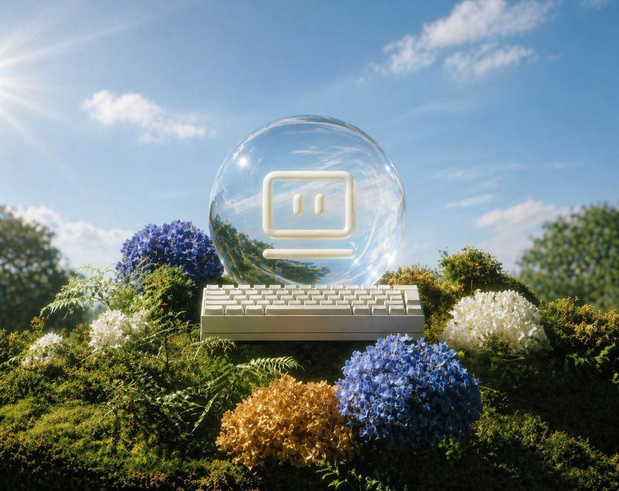 Glass Ai Orb In A Garden — GPT Image 2 image prompt example